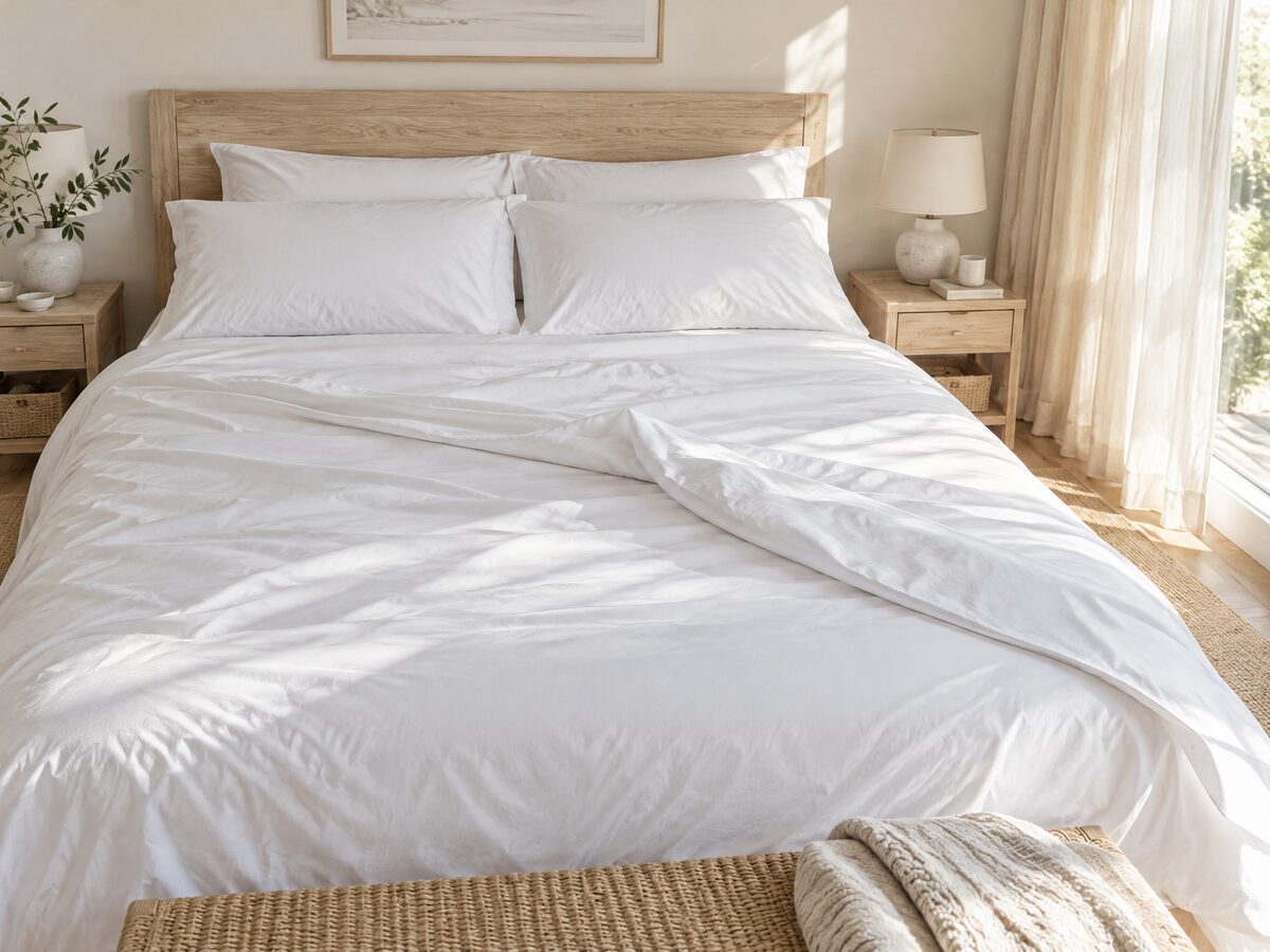 Stay On Sheet Set, One Bed OEKO-TEX certified long-staple cotton bedding